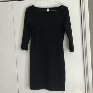 Black midi dress